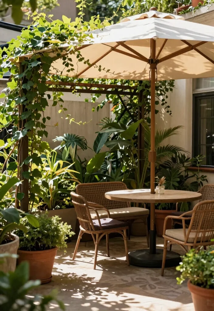 15 Apartment Patio Gardens Ideas: Green Urban Retreats - 14. Shade Solutions 1