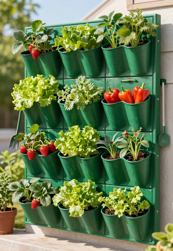 15 Apartment Patio Gardens Ideas: Green Urban Retreats - 5. Green Wall with Edibles 1