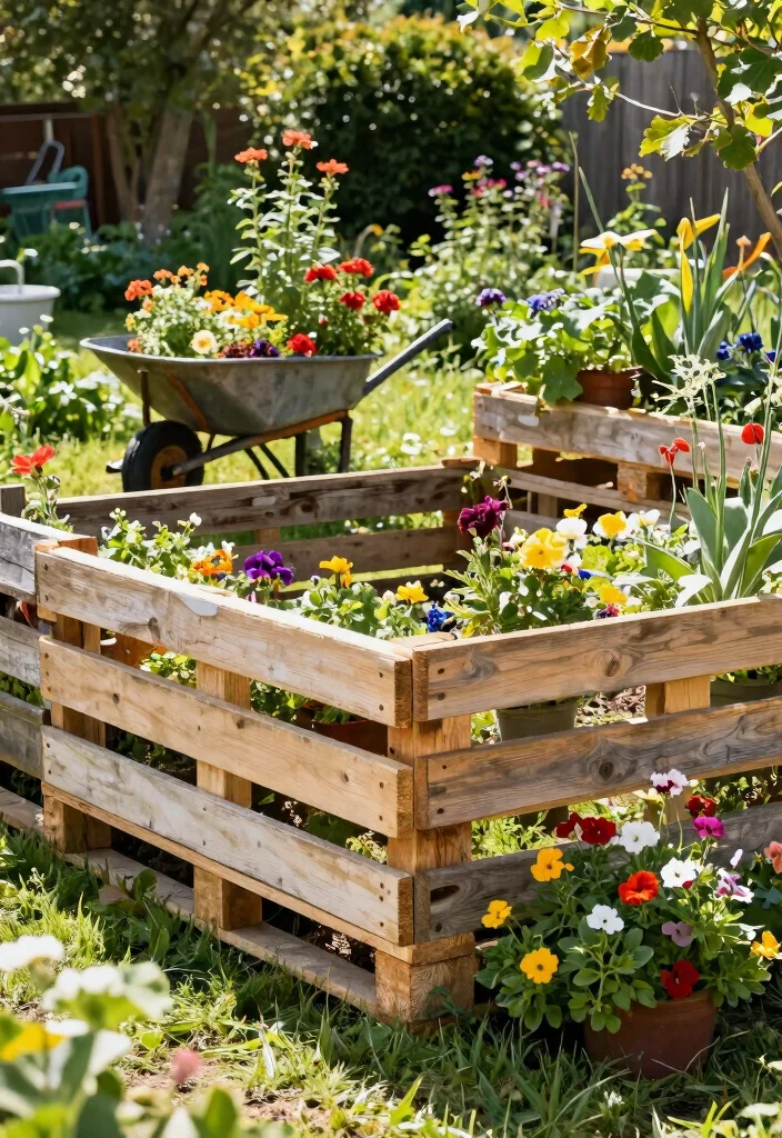 15 Cheap Fence Ideas: Budget-Friendly Solutions - 12. Upcycled Pallet Garden Fence 1