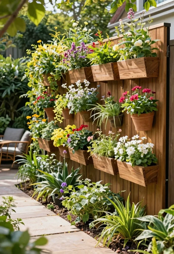 15 Cheap Fence Ideas: Budget-Friendly Solutions - 13. Vertical Garden Fence 1