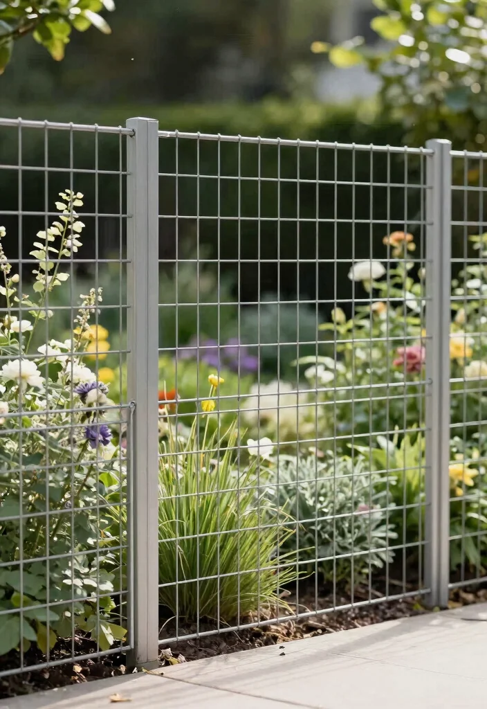 15 Cheap Fence Ideas: Budget-Friendly Solutions - 15. Minimalist Wire Fence 1