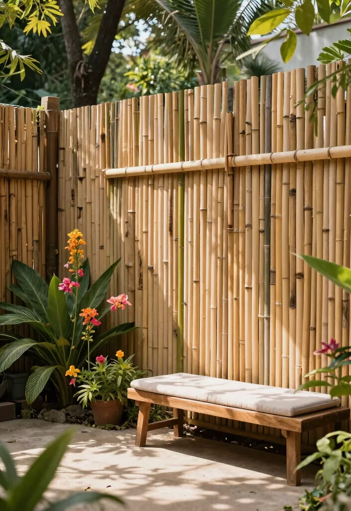 15 Cheap Fence Ideas: Budget-Friendly Solutions - 2. Bamboo Fencing 1