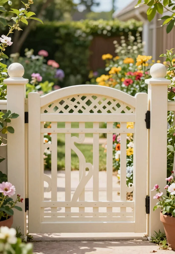 15 Dog Ear Fence Ideas for a Classic Backyard Look 15 15 Dog Ear Fence Ideas for a Classic Backyard Look - 15. Artfully Designed Gates 1