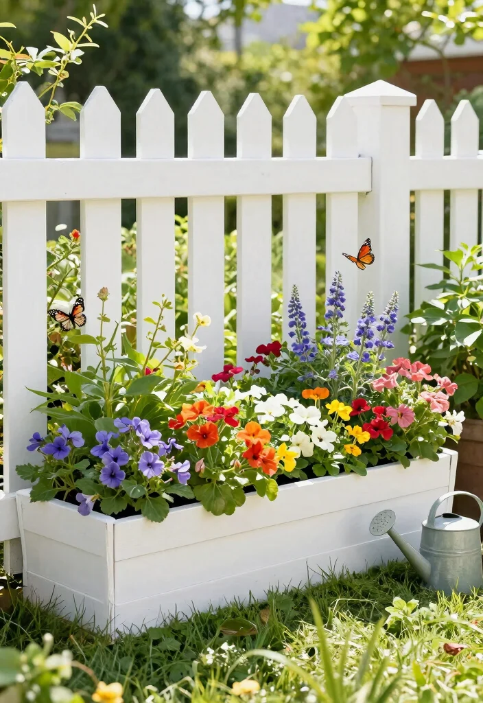 15 Dog Ear Fence Ideas for a Classic Backyard Look 3 15 Dog Ear Fence Ideas for a Classic Backyard Look - 3. Integrated Planters 1