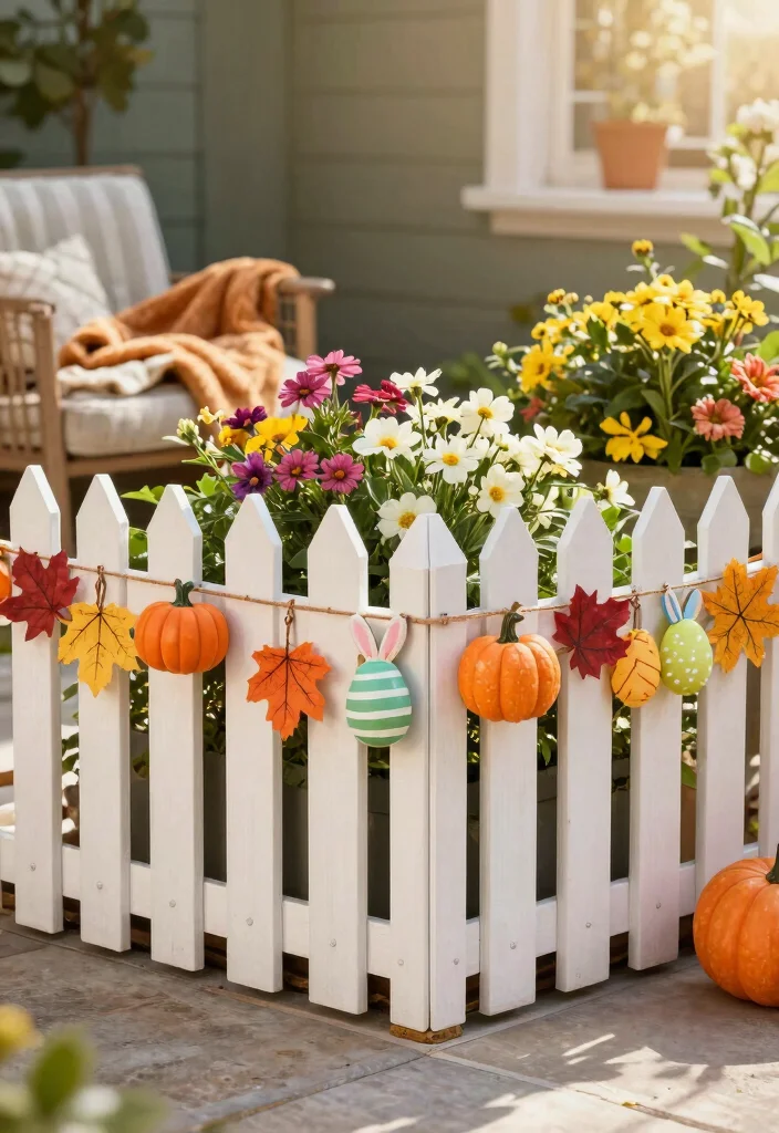 15 Dog Ear Fence Ideas for a Classic Backyard Look 7 15 Dog Ear Fence Ideas for a Classic Backyard Look - 7. Seasonal Decor 1