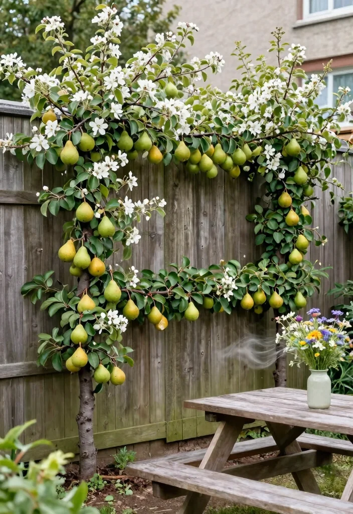 15 Espalier Fruit Trees Fence Ideas for Productive Living Walls 3 15 Espalier Fruit Trees Fence Ideas for Productive Living Walls - 3. Pear Tree Perfection 1