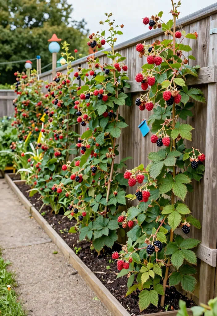 15 Espalier Fruit Trees Fence Ideas for Productive Living Walls 9 15 Espalier Fruit Trees Fence Ideas for Productive Living Walls - 9. Berry Bush Borders 1