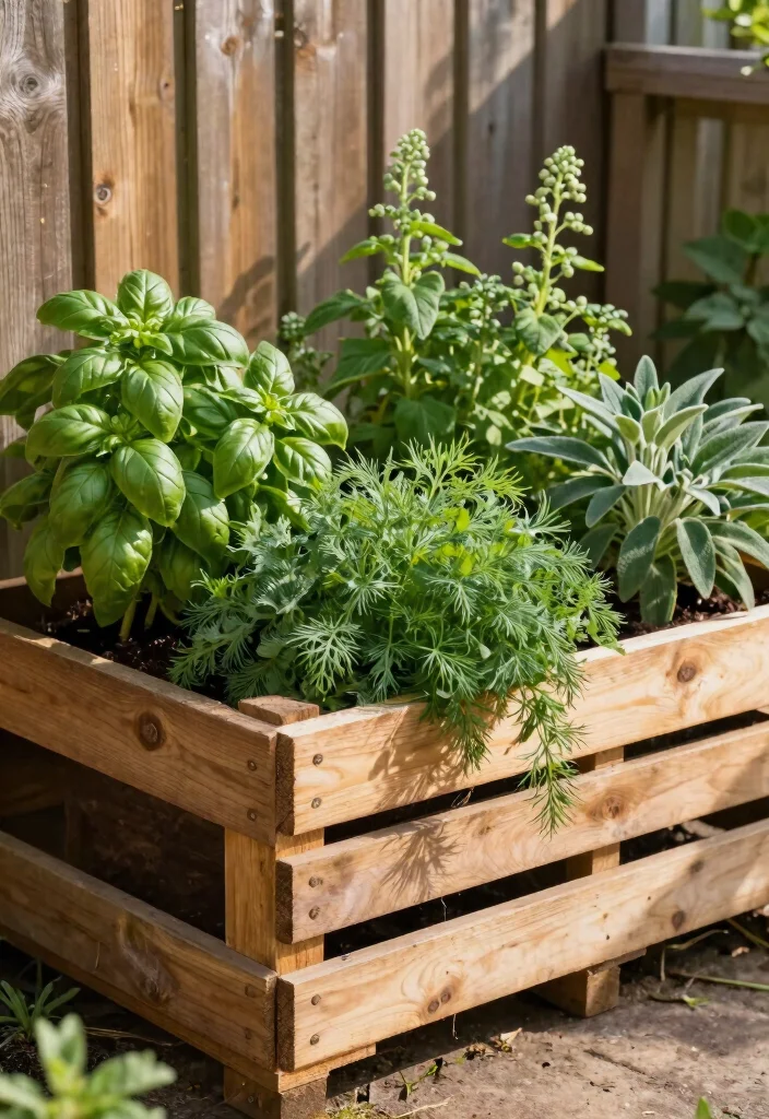 15 Herb Planter Ideas Outdoors for a Fresh Kitchen Garden 3 15 Herb Planter Ideas Outdoors for a Fresh Kitchen Garden - 3. Vertical Wooden Pallet Garden 1
