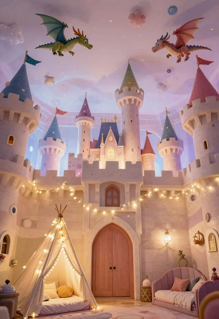 15 Kids Room Ceiling Design Ideas: Fun Creative Themes - 7. Fantasy Castle 1