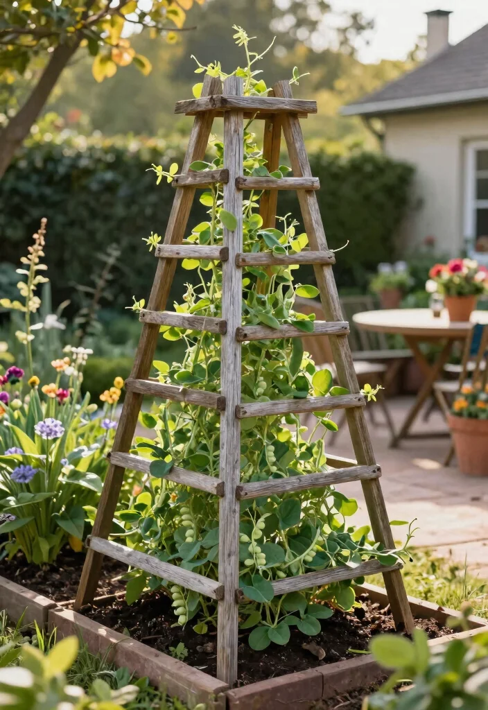 15 Snap Pea Trellis Ideas for a Productive Vertical Garden 1 15 Snap Pea Trellis Ideas for a Productive Vertical Garden - 1. Classic A-Frame Trellis 1