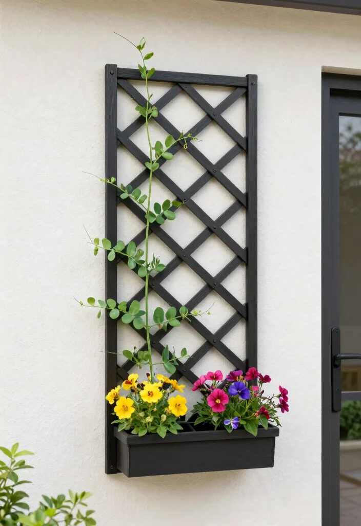 15 Snap Pea Trellis Ideas for a Productive Vertical Garden 15 15 Snap Pea Trellis Ideas for a Productive Vertical Garden - 15. Trellis Wall Art 1