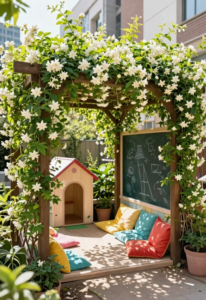 15 Star Jasmine Pergola Ideas: Fragrant Green Canopy - 7. Playful Child's Retreat 1