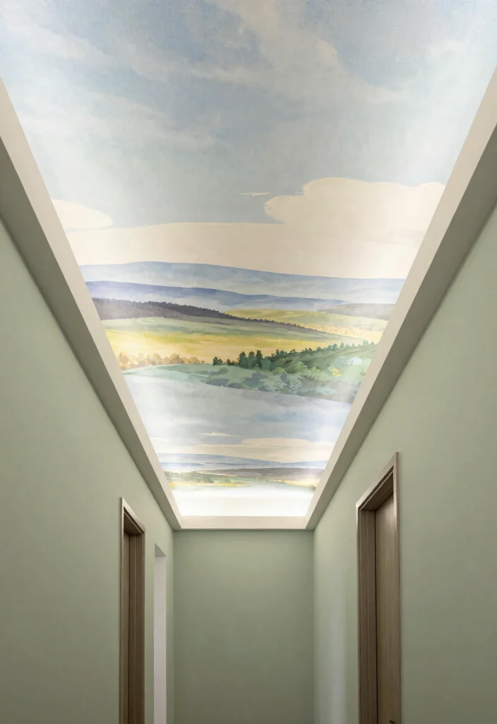 15 Wallpaper Ceiling Hallway Ideas for Unexpected Style Pop 11 15 Wallpaper Ceiling Hallway Ideas for Unexpected Style Pop - 11. Artistic Murals 1