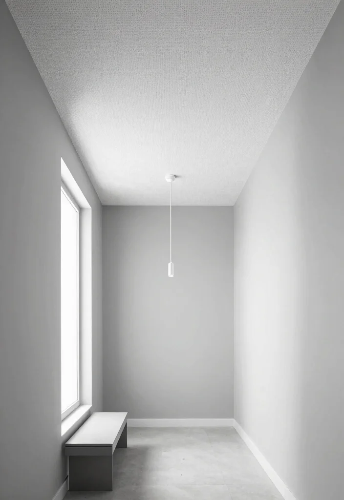 15 Wallpaper Ceiling Hallway Ideas for Unexpected Style Pop 13 15 Wallpaper Ceiling Hallway Ideas for Unexpected Style Pop - 13. Minimalistic Monochrome 1