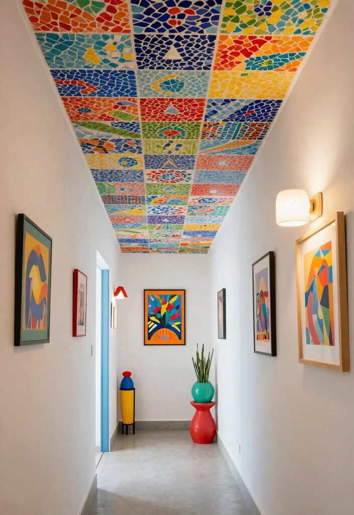 15 Wallpaper Ceiling Hallway Ideas for Unexpected Style Pop 14 15 Wallpaper Ceiling Hallway Ideas for Unexpected Style Pop - 14. Colorful Mosaic Patterns 1