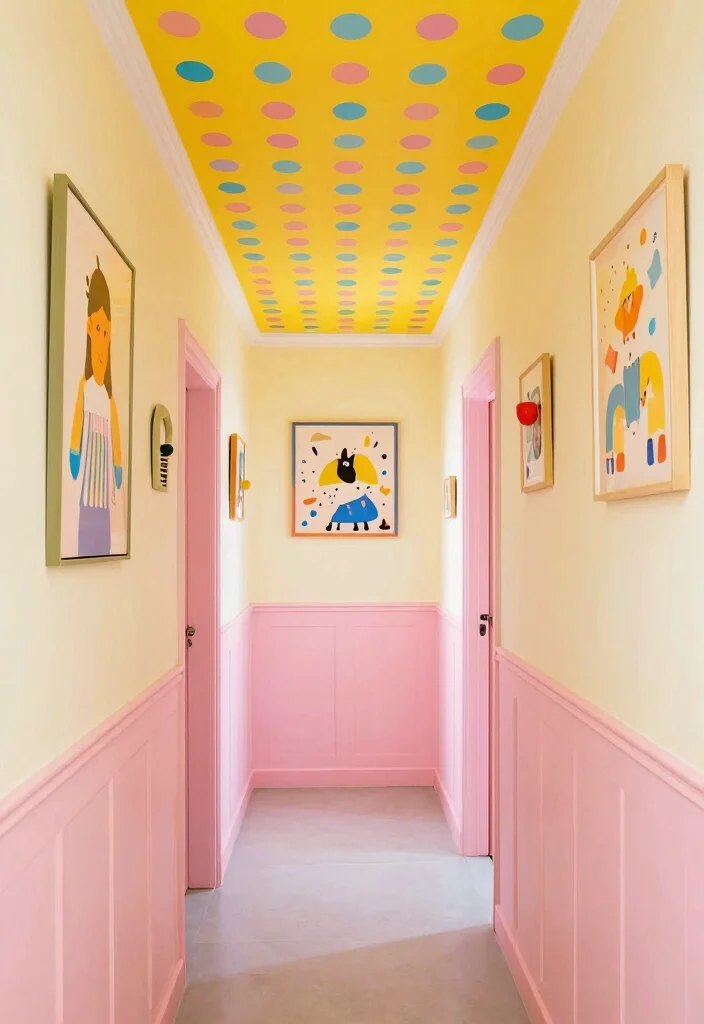 15 Wallpaper Ceiling Hallway Ideas for Unexpected Style Pop 7 15 Wallpaper Ceiling Hallway Ideas for Unexpected Style Pop - 7. Playful Polka Dots 1