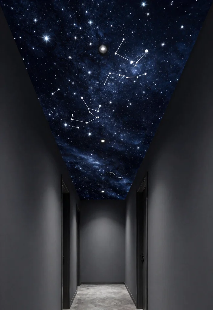 15 Wallpaper Ceiling Hallway Ideas for Unexpected Style Pop 9 15 Wallpaper Ceiling Hallway Ideas for Unexpected Style Pop - 9. Celestial Themes 1