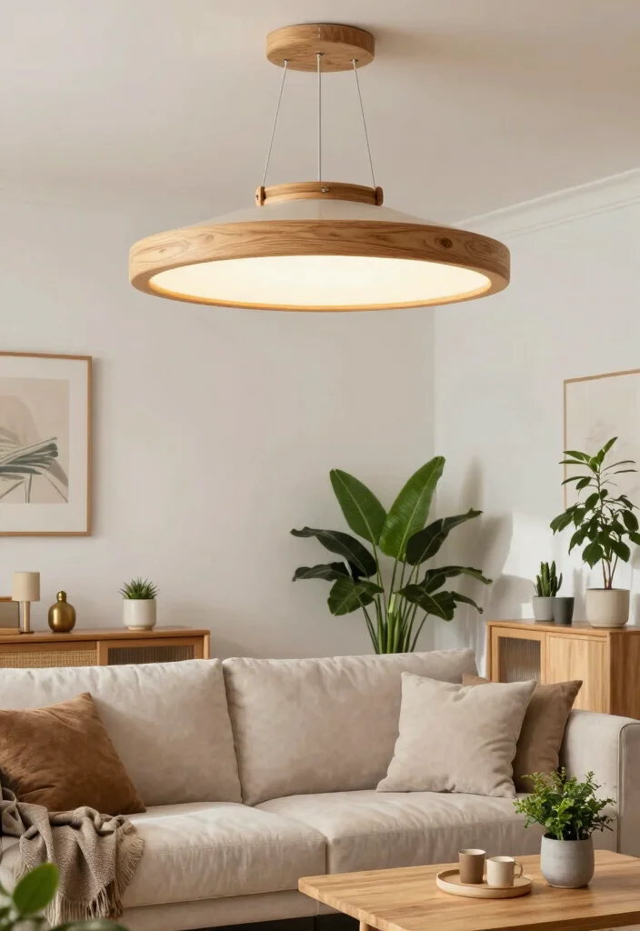 15 Wood Ceiling Lighting Ideas for a Cozy Ambient Glow - 11. Wood Lighting with Natural Finishes 1