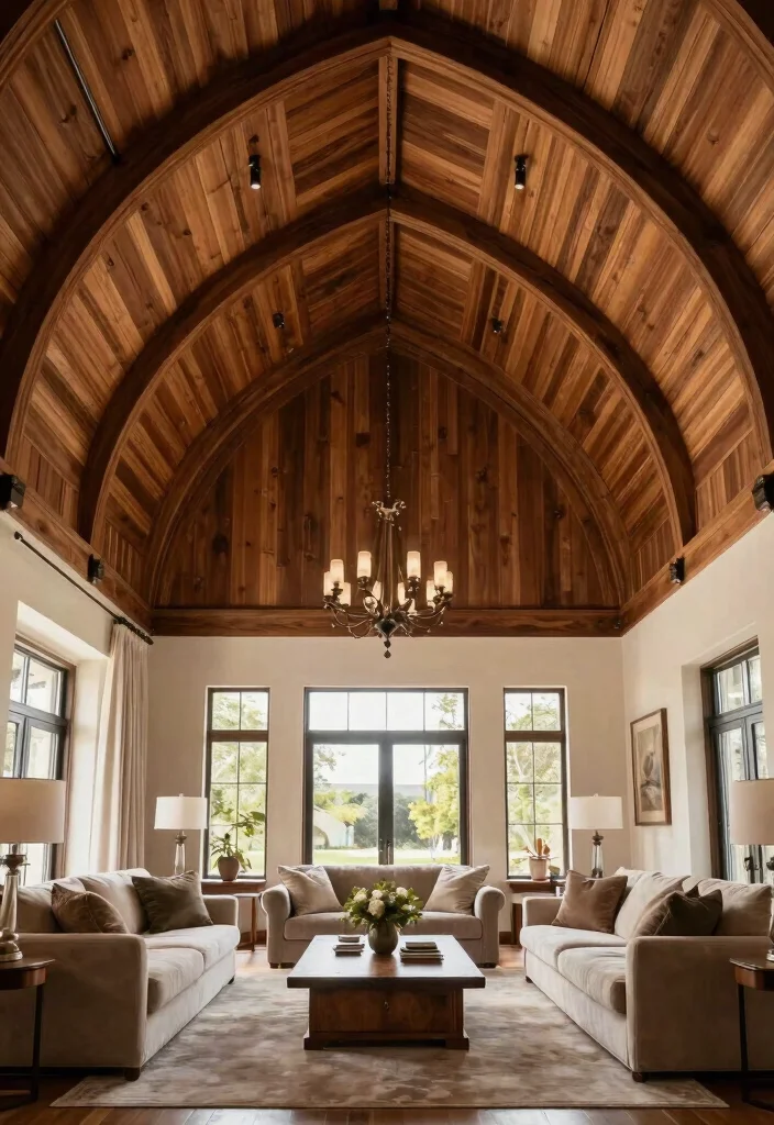 16 Ceiling Wood Panels Ideas: Warm Natural Texture - 9. Arched Wood Ceilings 1