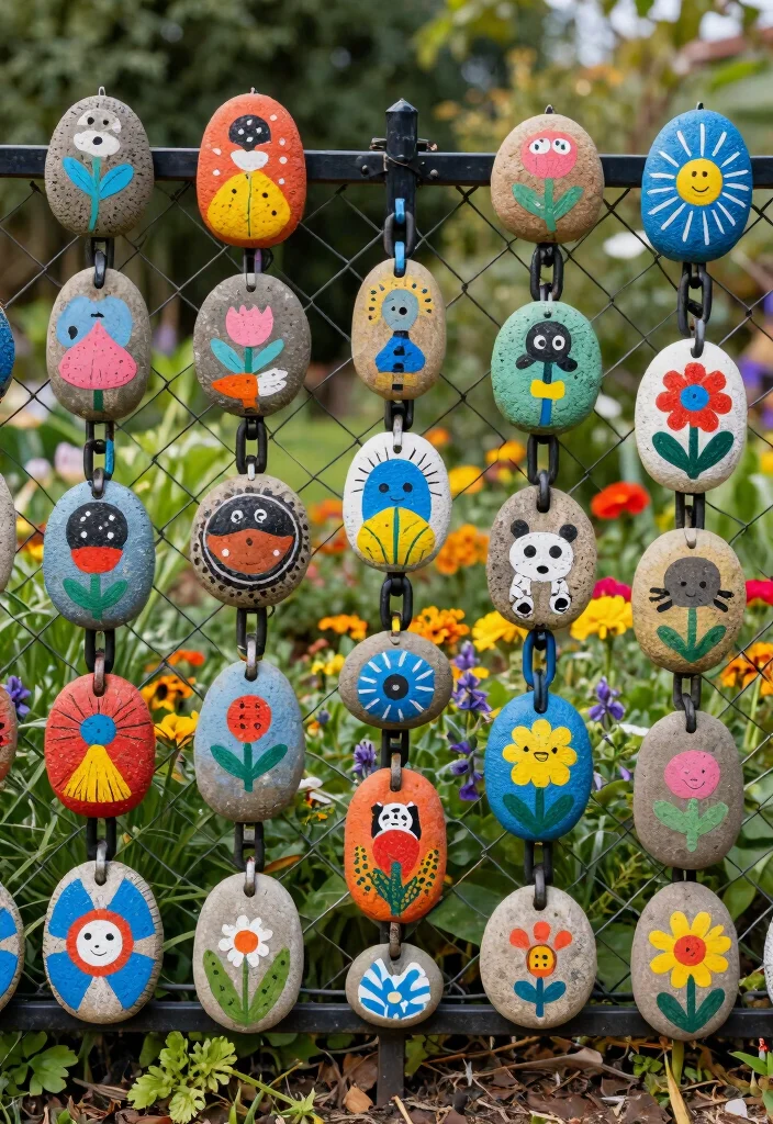 16 Chain Link Fence Decorating Ideas: Creative Privacy Hacks - 14. DIY Fence Art 1