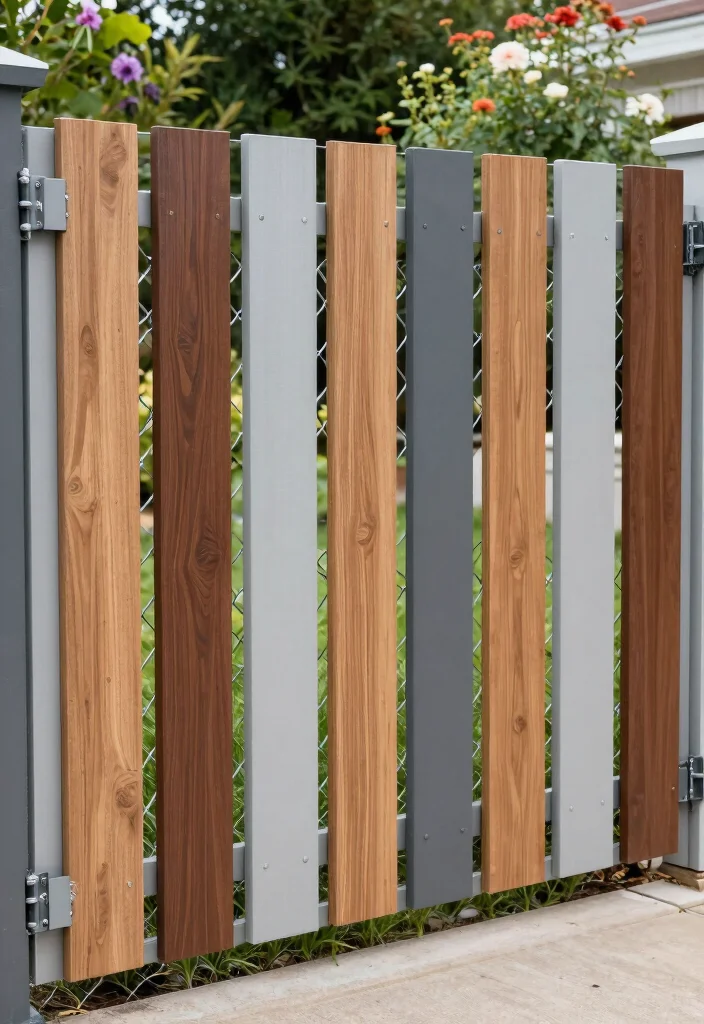 16 Chain Link Fence Decorating Ideas: Creative Privacy Hacks - 2. Privacy Slats 1