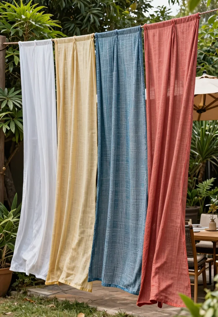 16 Chain Link Fence Decorating Ideas: Creative Privacy Hacks - 5. Fabric Privacy Screens 1