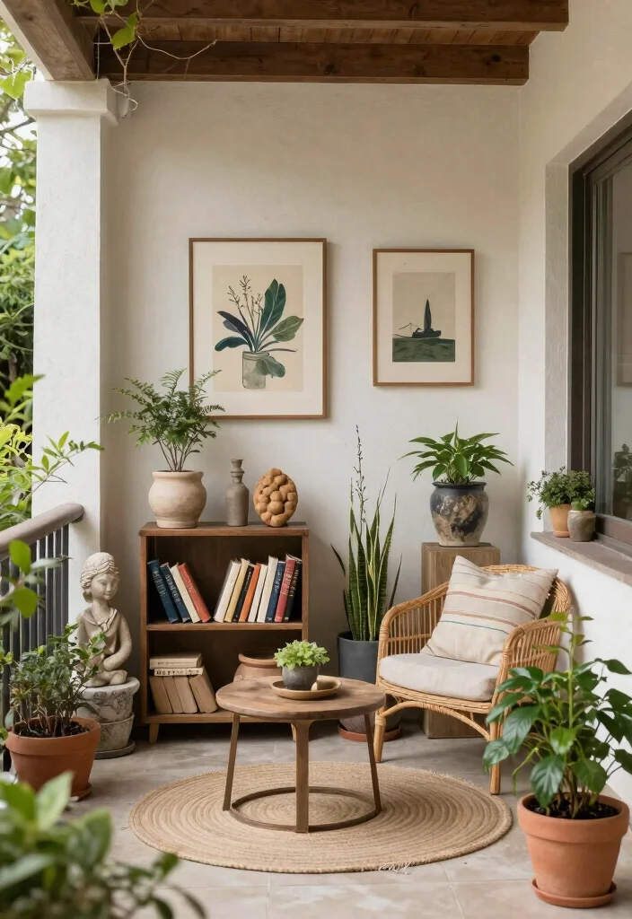 16 Cozy Patio Ideas for Small Spaces: Warm, Inviting Nooks 16 16 Cozy Patio Ideas for Small Spaces: Warm, Inviting Nooks - 16. Personalize with Unique Accents 1