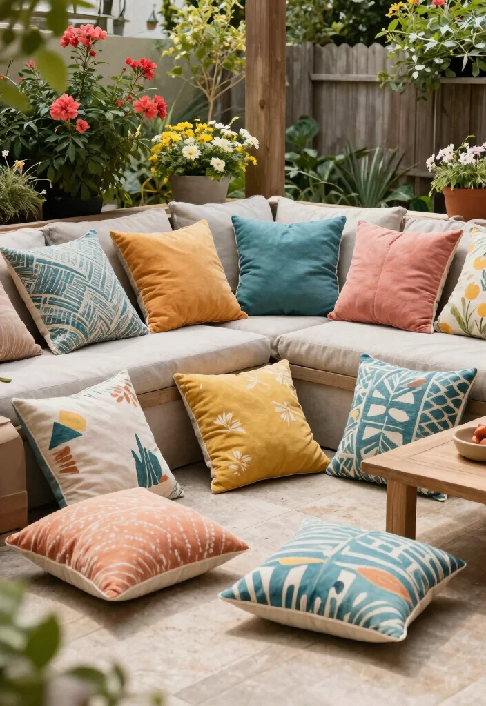 16 Cozy Patio Ideas for Small Spaces: Warm, Inviting Nooks 8 16 Cozy Patio Ideas for Small Spaces: Warm, Inviting Nooks - 8. Outdoor Pillows for Extra Comfort 1