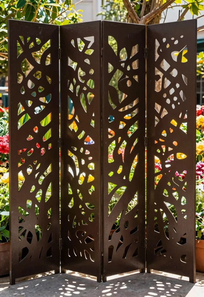 16 Dark Brown Fence Ideas Rich Grounded Appeal - 16. Artistic Panel Fence 1