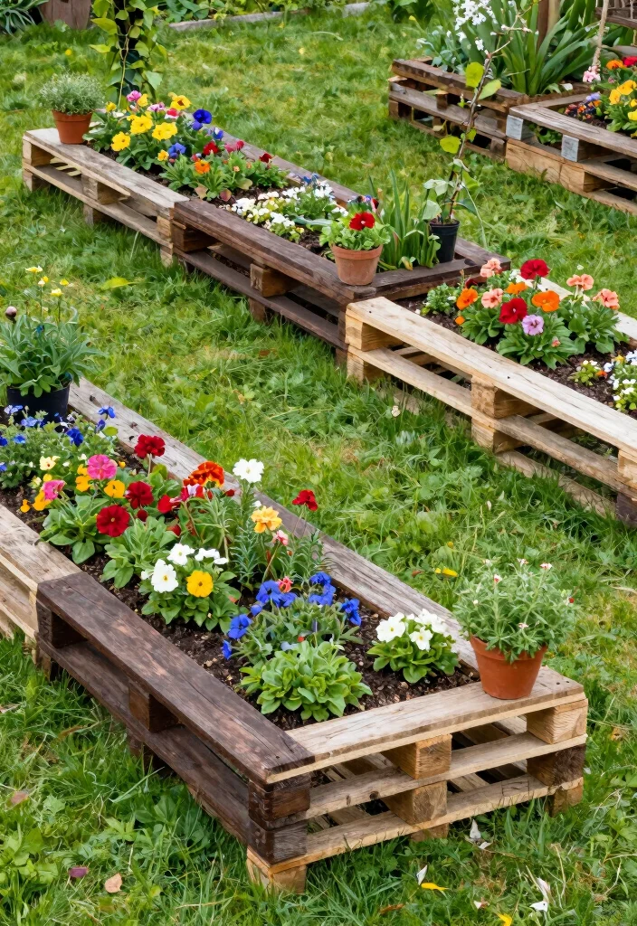 16 Fence Edging Ideas for Neat Polished Borders - 1. Recycled Wood Pallets 1