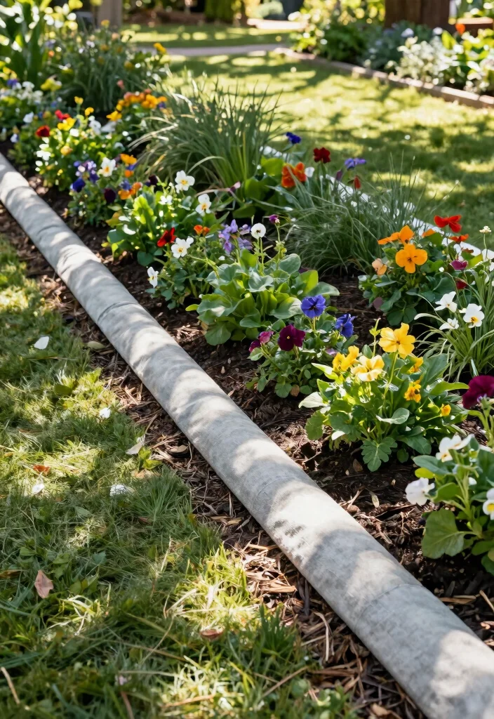16 Fence Edging Ideas for Neat Polished Borders - 13. Fabric Edging 1