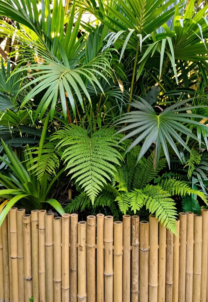 16 Fence Edging Ideas for Neat Polished Borders - 3. Bamboo Fence Edging 1