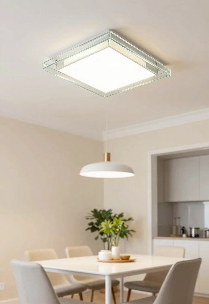 16 Flush Mount Ceiling Lights Ideas Sleek Low Profile Glow - 1. Geometric Glass Flush Mount 1