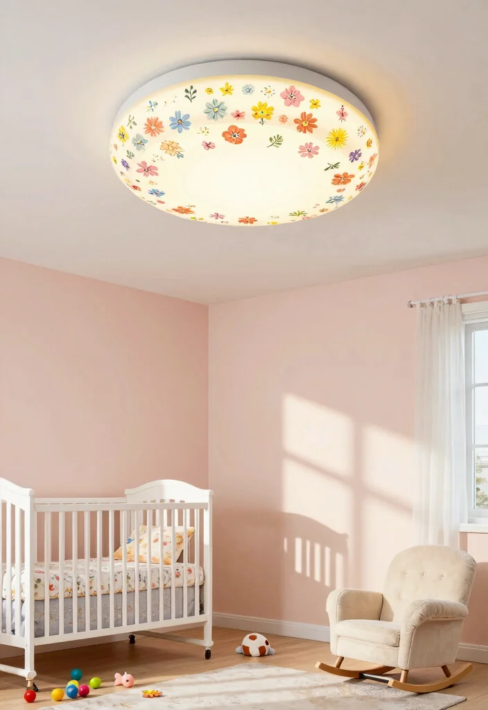 16 Flush Mount Ceiling Lights Ideas Sleek Low Profile Glow - 4. Floral Patterned Flush Mount 1