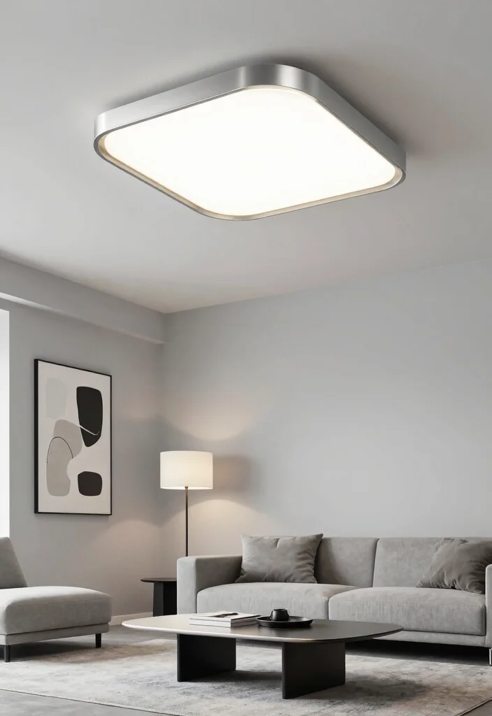 16 Flush Mount Ceiling Lights Ideas Sleek Low Profile Glow - 5. Minimalist Metal Flush Mount 1