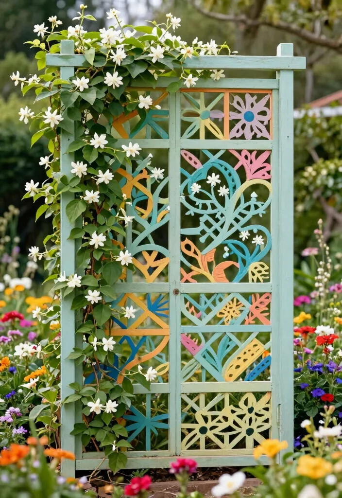 16 Jasmine Vine Trellis Ideas: Lush Fragrant Screens 14 16 Jasmine Vine Trellis Ideas: Lush Fragrant Screens - 14. Artistic Trellis Designs 1