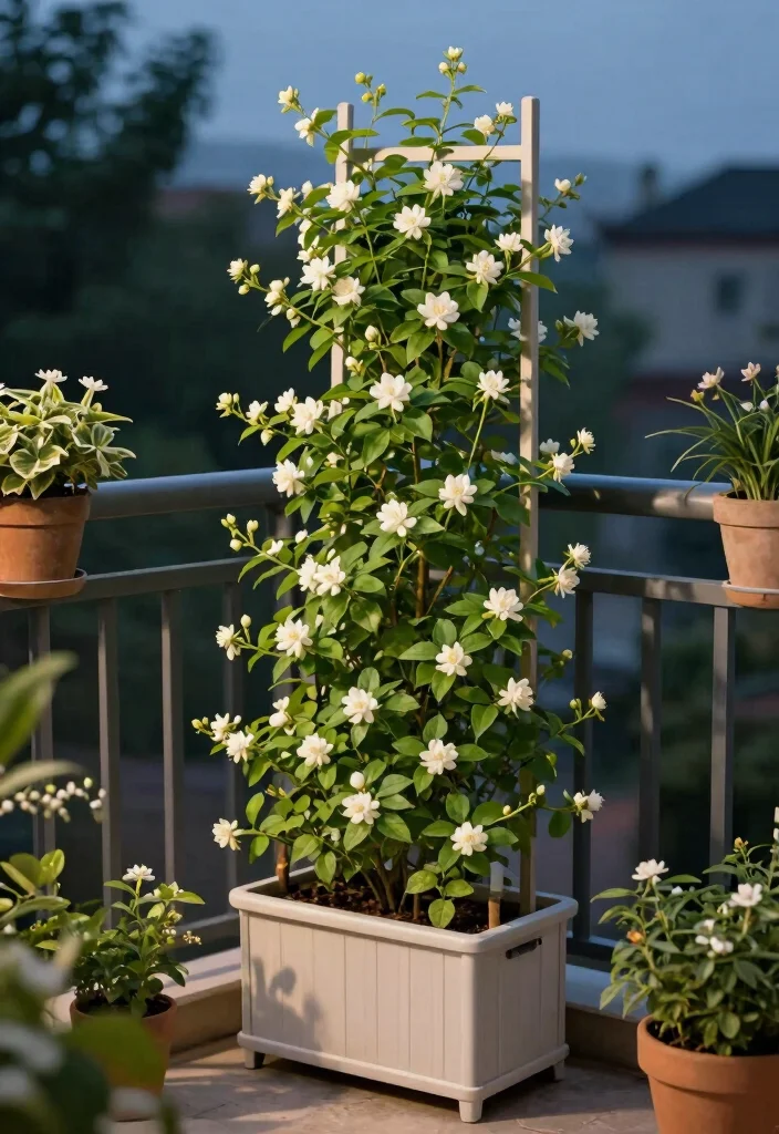 16 Jasmine Vine Trellis Ideas: Lush Fragrant Screens 7 16 Jasmine Vine Trellis Ideas: Lush Fragrant Screens - 7. Container Trellis 1