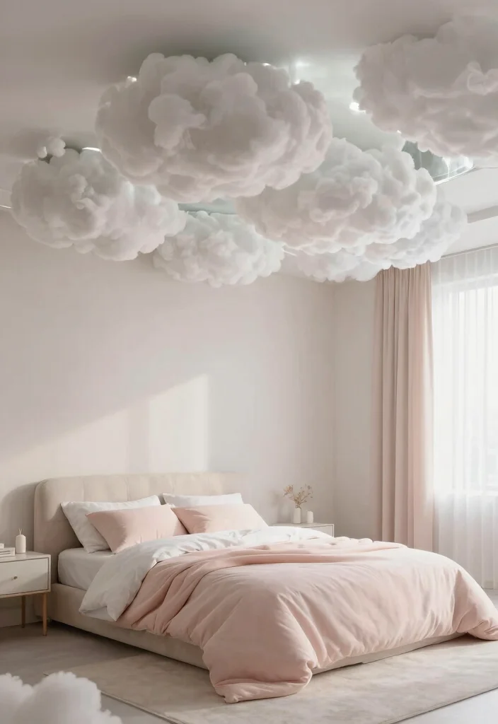 16 Mirror on Ceiling Above Bed Ideas Dramatic Luxe Accent 11 16 Mirror on Ceiling Above Bed Ideas Dramatic Luxe Accent - 11. Ethereal Clouds with Mirror Finish 1