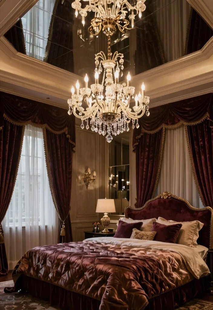 16 Mirror on Ceiling Above Bed Ideas Dramatic Luxe Accent 6 16 Mirror on Ceiling Above Bed Ideas Dramatic Luxe Accent - 6. Elegant Chandeliers Reflecting Beauty 1