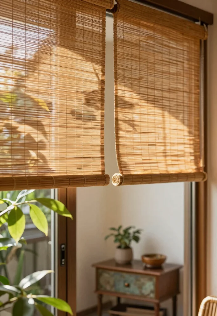 16 Patio Sliding Door Coverings Ideas for Stylish Privacy 1 16 Patio Sliding Door Coverings Ideas for Stylish Privacy - 1. Bamboo Shades for Natural Vibes 1