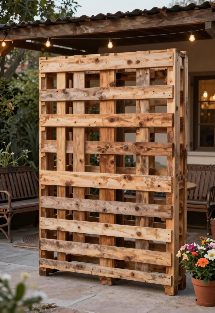 16 Patio Sliding Door Coverings Ideas for Stylish Privacy 12 16 Patio Sliding Door Coverings Ideas for Stylish Privacy - 12. Pallet Wood Screens for Rustic Charm 1