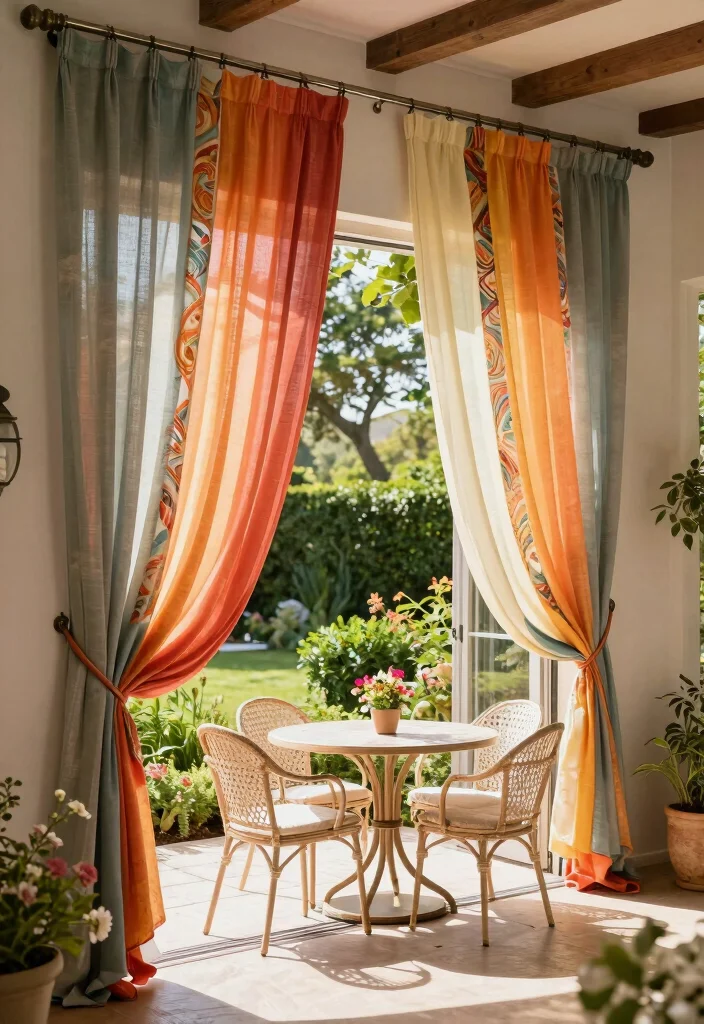 16 Patio Sliding Door Coverings Ideas for Stylish Privacy 5 16 Patio Sliding Door Coverings Ideas for Stylish Privacy - 5. Decorative Patio Drapes for Elegance 1