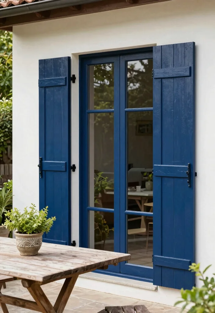 16 Patio Sliding Door Coverings Ideas for Stylish Privacy 6 16 Patio Sliding Door Coverings Ideas for Stylish Privacy - 6. Sliding Door Shutters for Timeless Charm 1