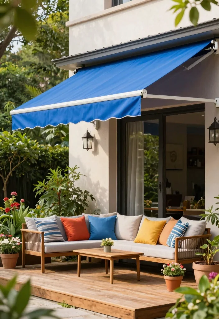 16 Patio Sliding Door Coverings Ideas for Stylish Privacy 9 16 Patio Sliding Door Coverings Ideas for Stylish Privacy - 9. Retractable Awnings for Flexible Shade 1