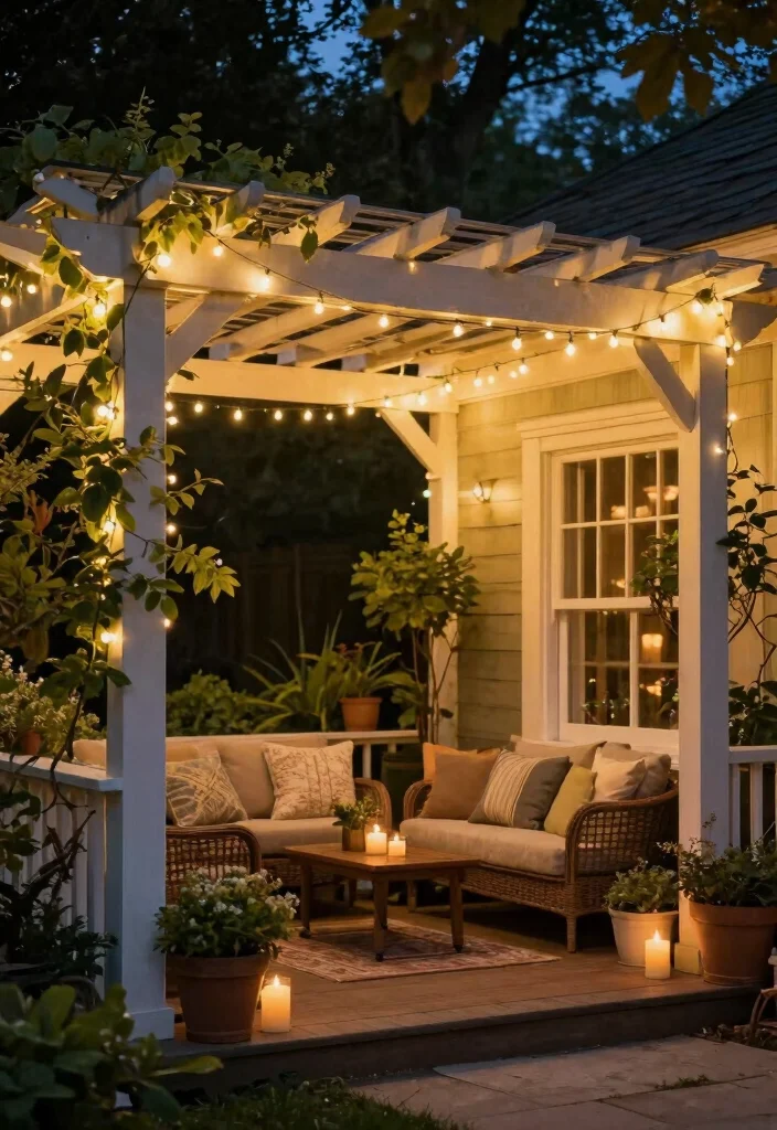 16 Porch Pergola Ideas Welcoming Front Entry Shade - 13. Pergola with Lighting 1
