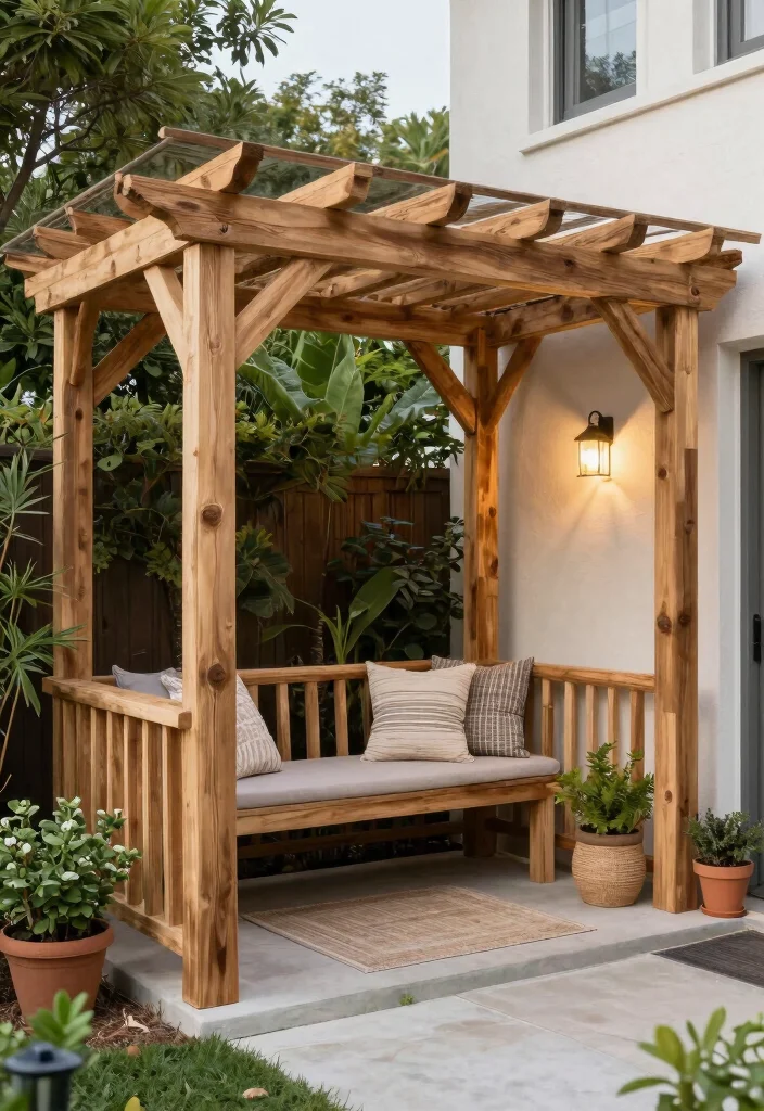 16 Porch Pergola Ideas Welcoming Front Entry Shade - 14. Eco-Friendly Pergola 1