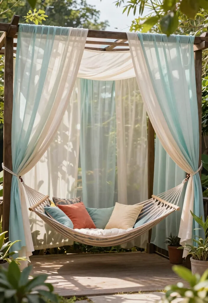 16 Porch Pergola Ideas Welcoming Front Entry Shade - 5. Fabric-Covered Pergola 1