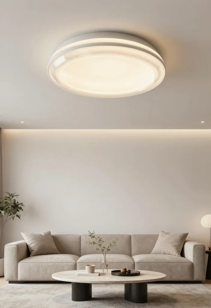 16 Profile Light Ceiling Design for Living Room Ideas Minimal Glow - 6. Flushed Mount Ceiling Fixtures 1