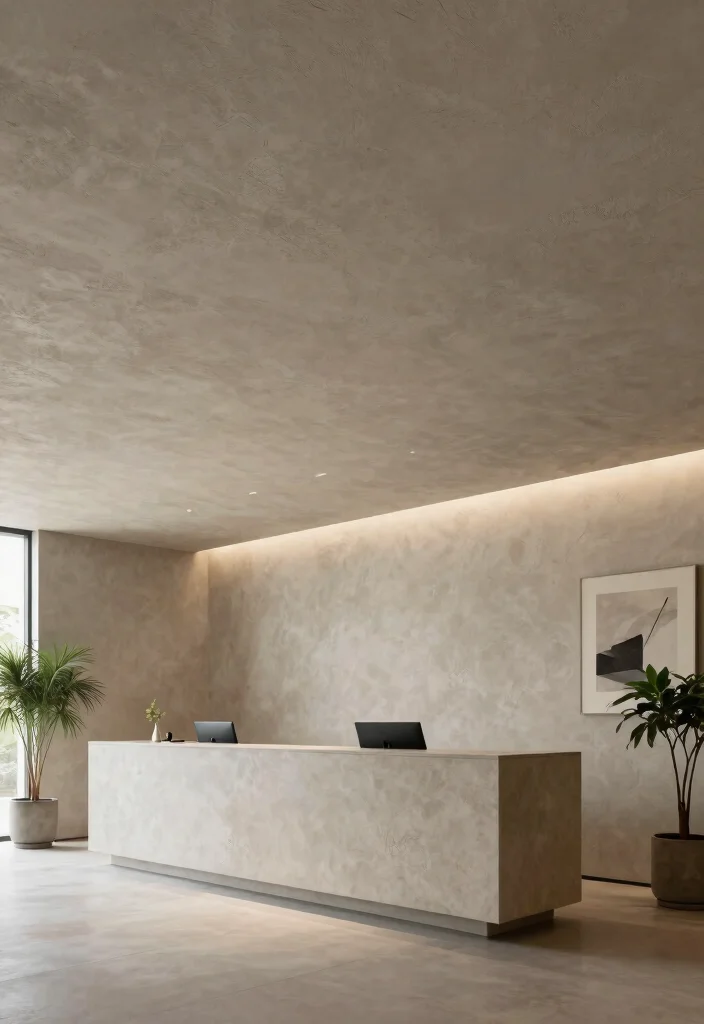 16 Reception Ceiling Design Ideas for an Elegant First Impression 5 16 Reception Ceiling Design Ideas for an Elegant First Impression - 5. Textured Finishes for Depth 1