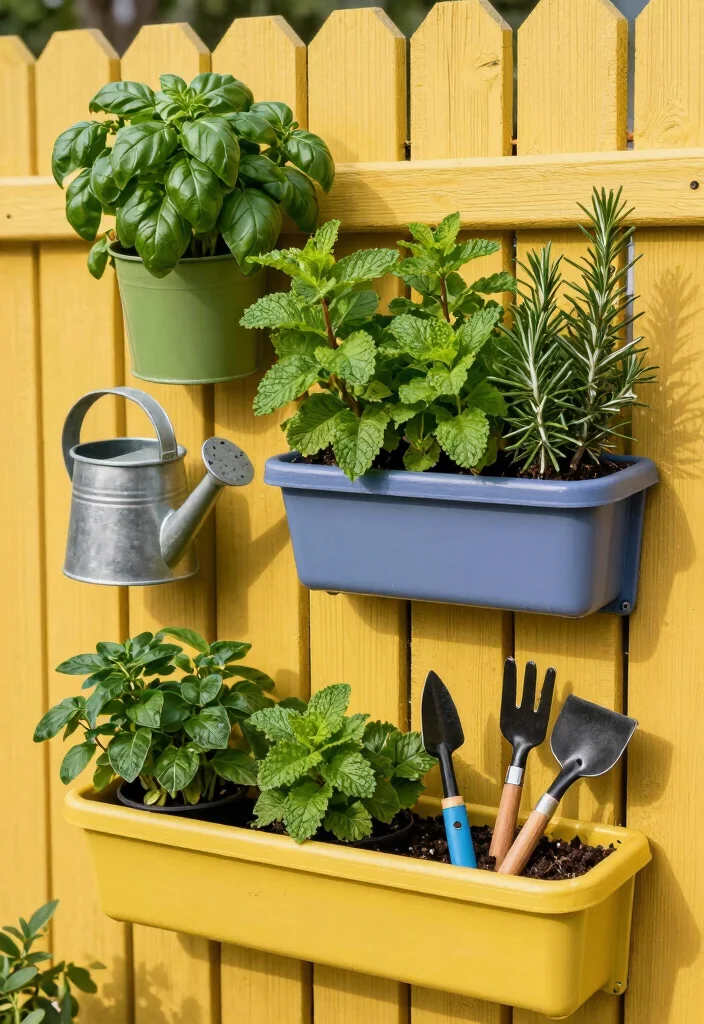 16 Side Yard Fence Ideas to Maximize Narrow Spaces 1 16 Side Yard Fence Ideas to Maximize Narrow Spaces - 1. Vertical Herb Garden Fence 1